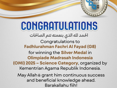 Proud Achievement: Fadhlurrohman Fachri Alfayyad Wins Silver Medal at OMI 2025