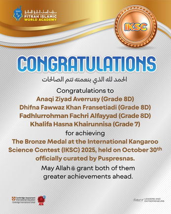 FIWA Students Shine at International Science Contest