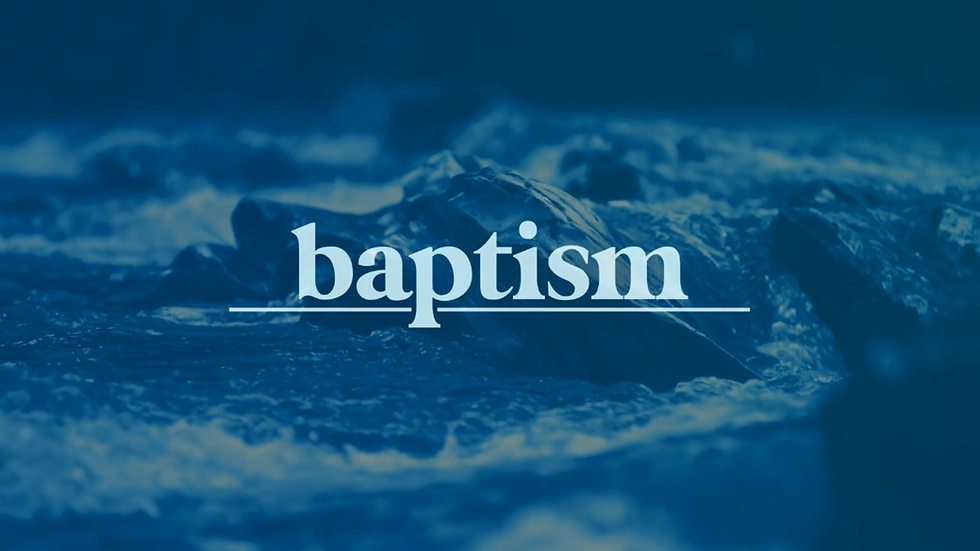Baptism Sunday