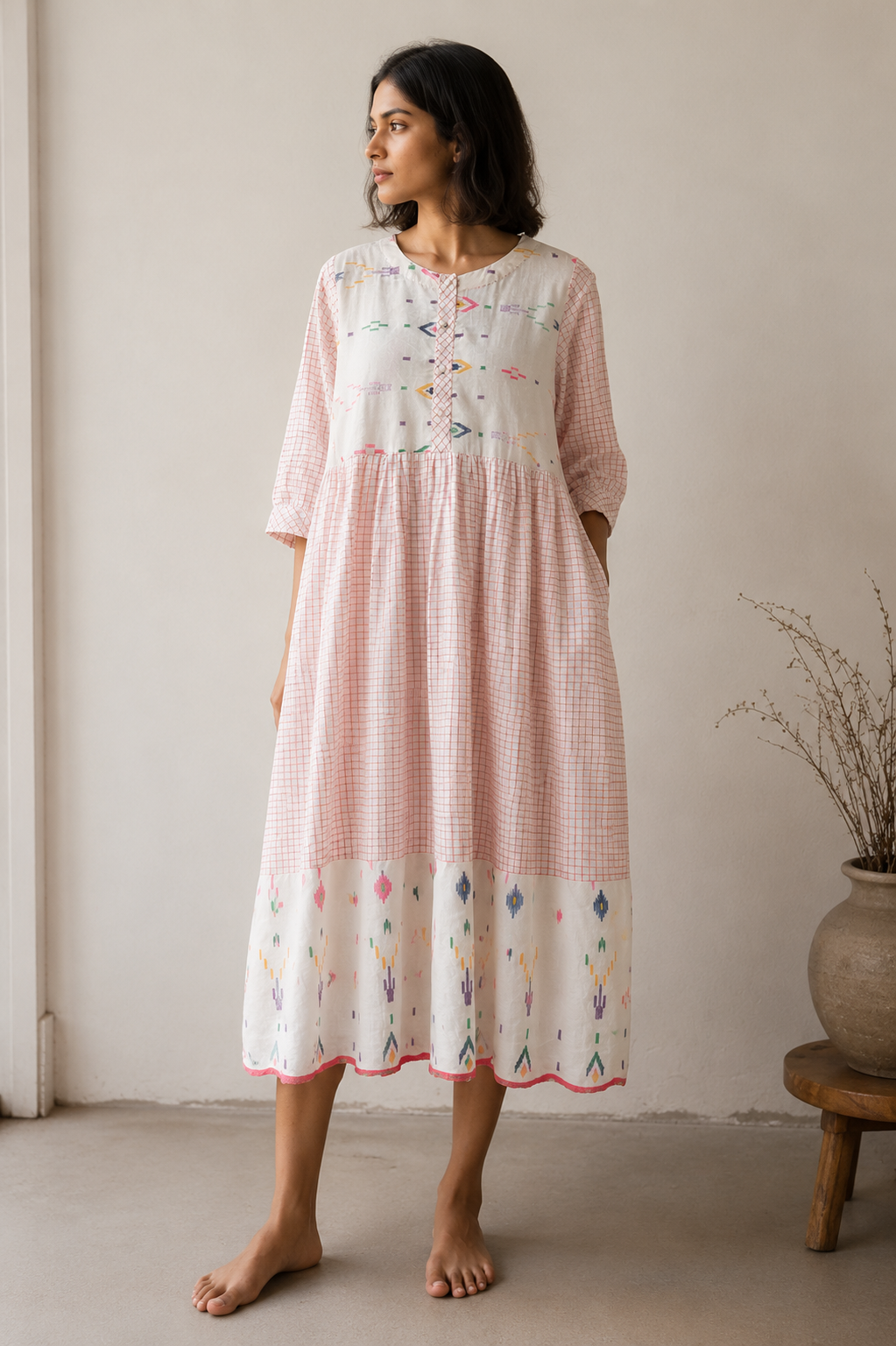 LIGHT PINK JAMDANI 