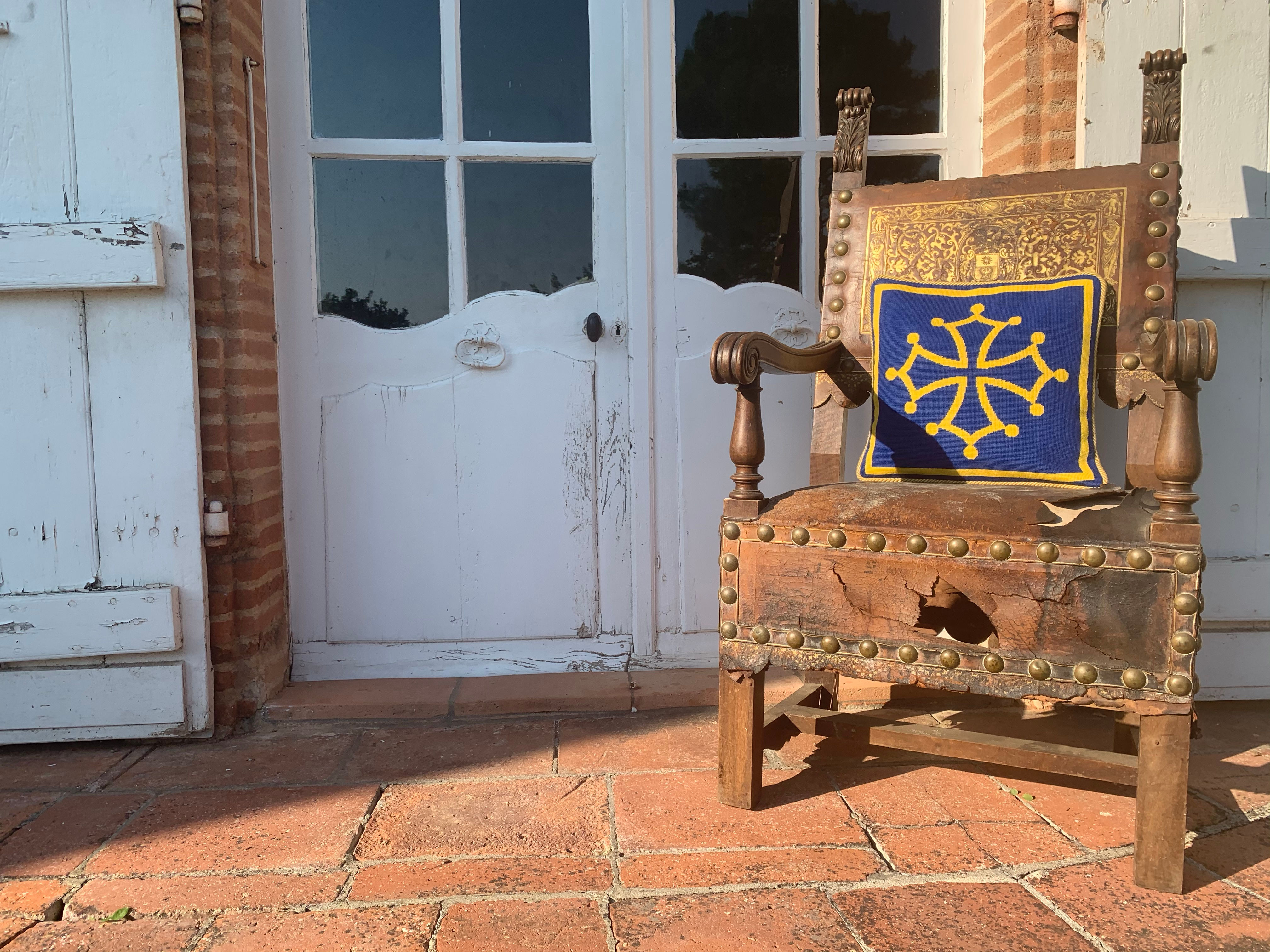 Occitan Cross - Blue Background