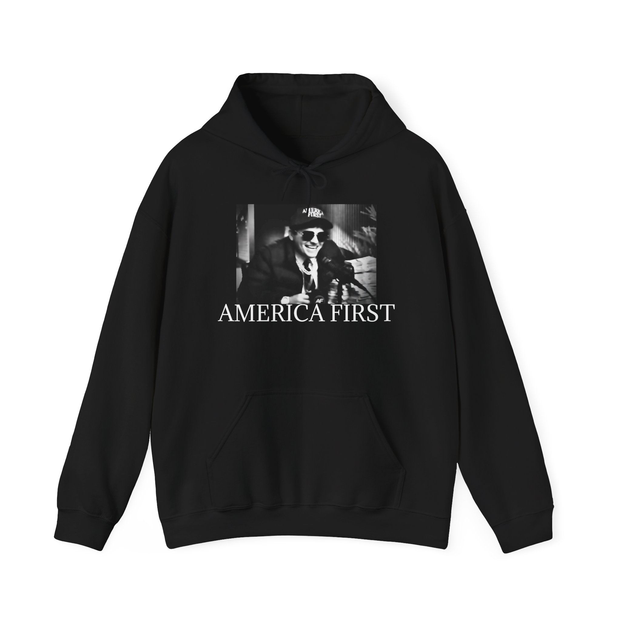 'AMERICA FIRST' NJF Black Hoodie