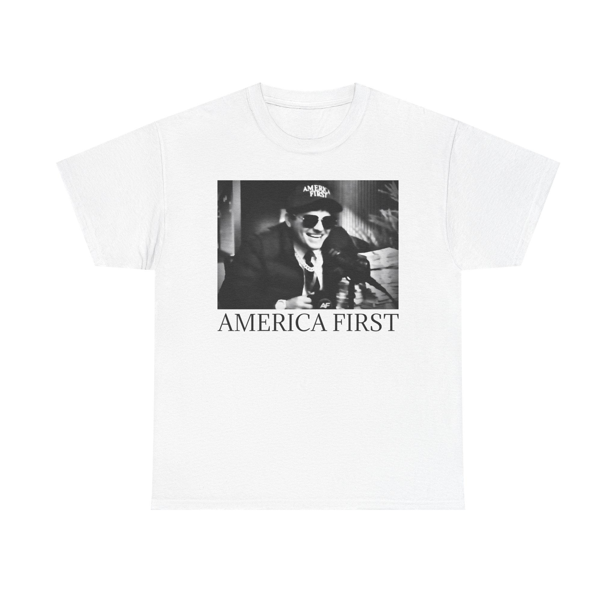 'AMERICA FIRST' NJF White Tee