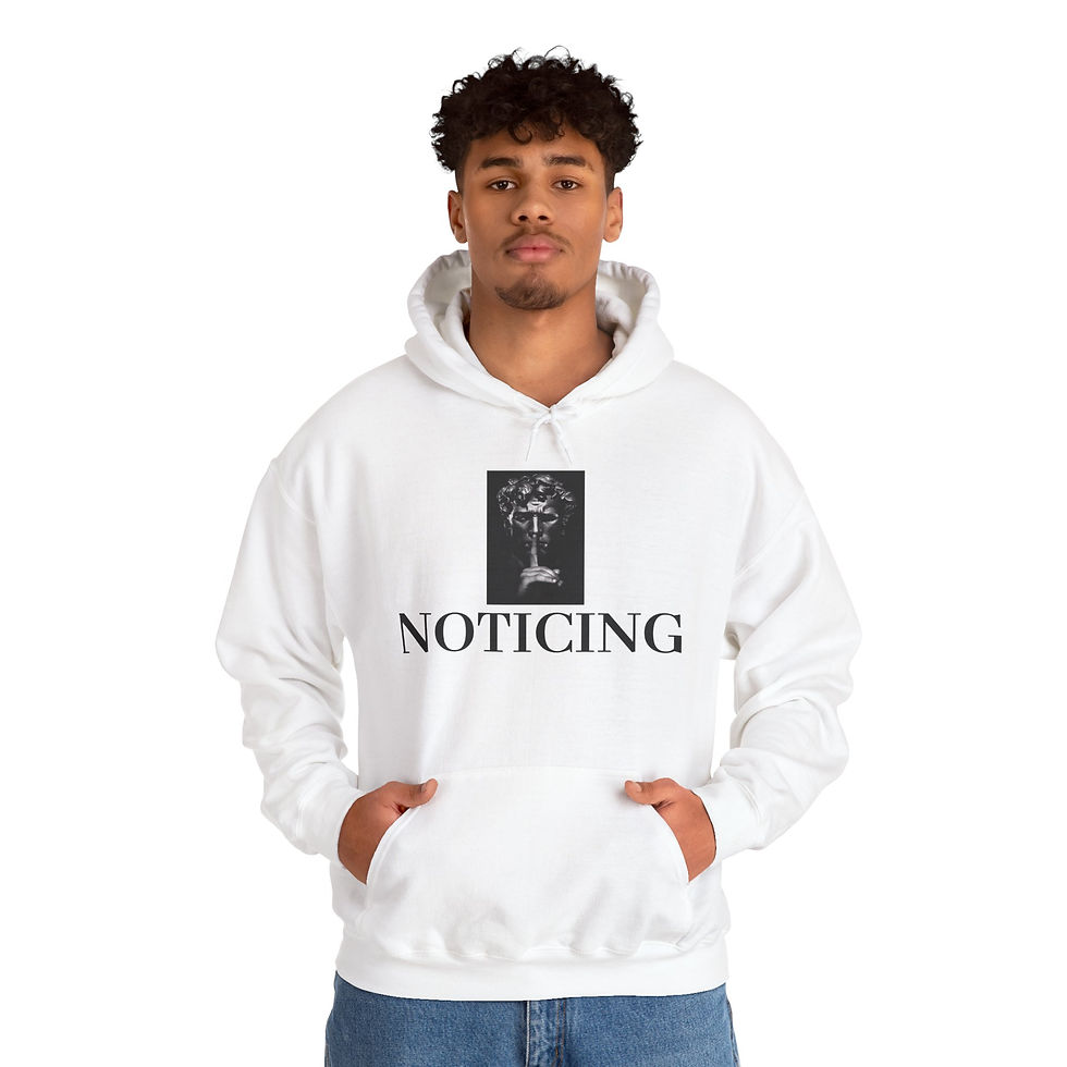 Thumbnail: 'Noticing' White Hoodie