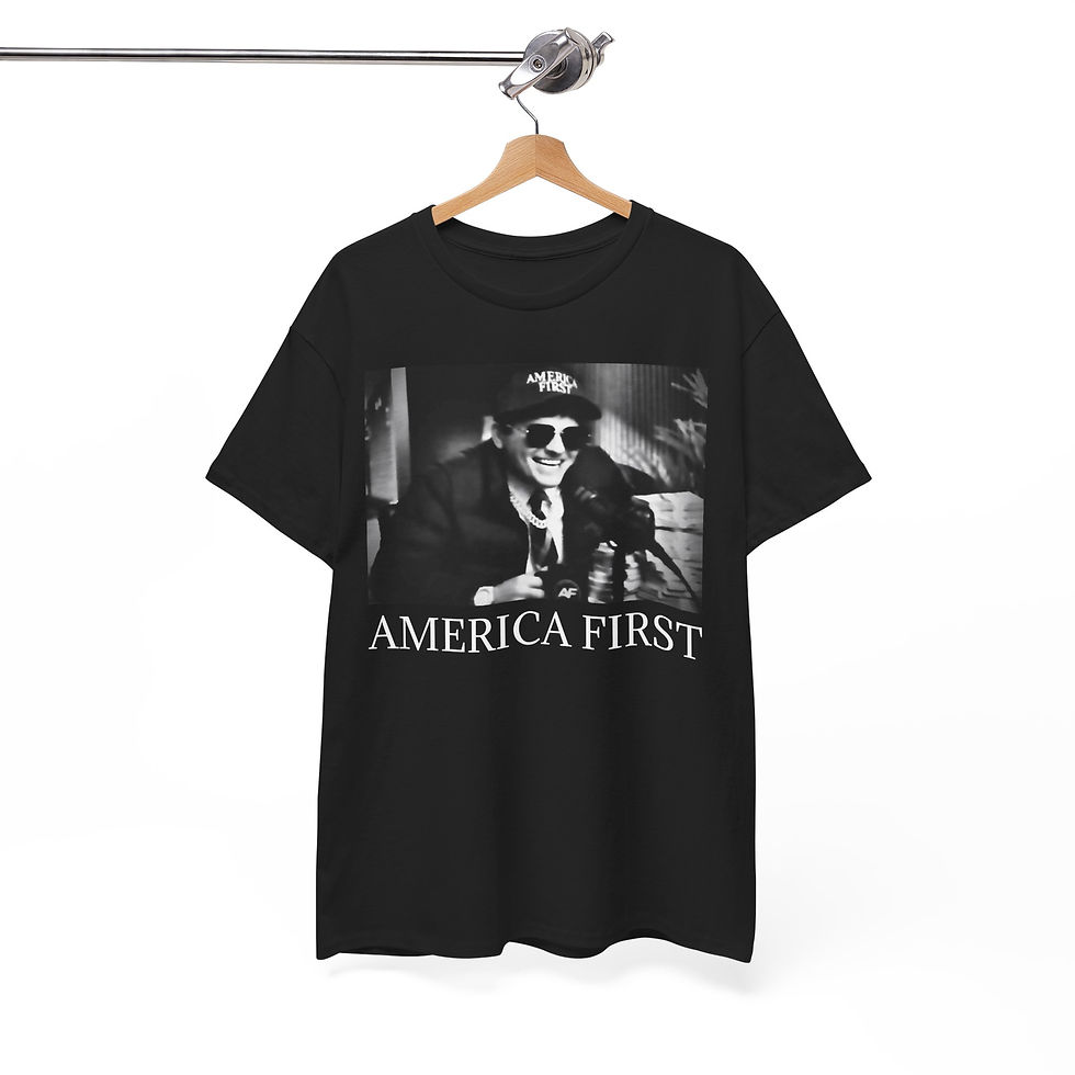 Thumbnail: 'AMERICA FIRST' NJF Black Tee