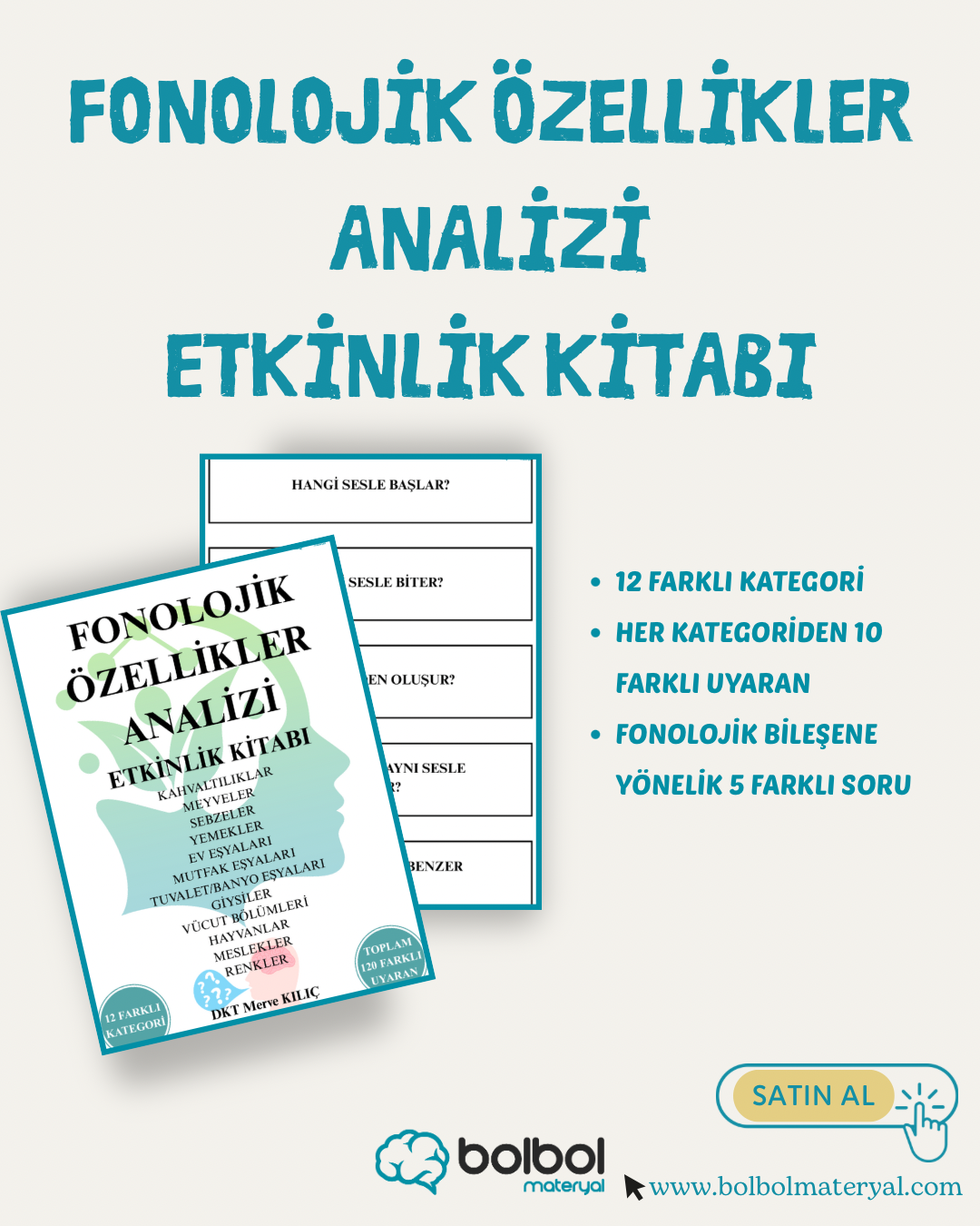 Fonolojik Özelikler Analizi Etkinlik Kitabı