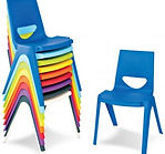 EN One Chairs shown stacking