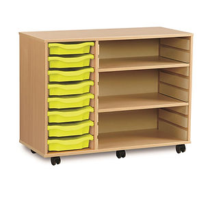 MEQ8/2S - 8 Single Tray Unit with 2 Adjustable Shelves