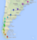 rota expedição rio de janeiro- ushuaia - ida