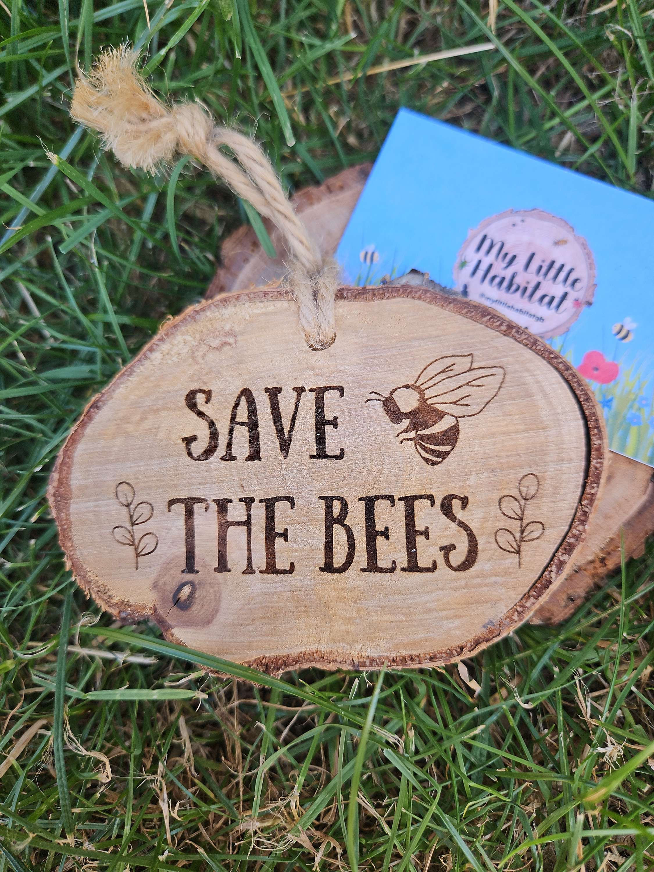 Save the bees - wooden sign