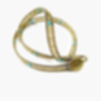 Thumbnail: Bracciale boa in argento, ottone e vetro di murano 