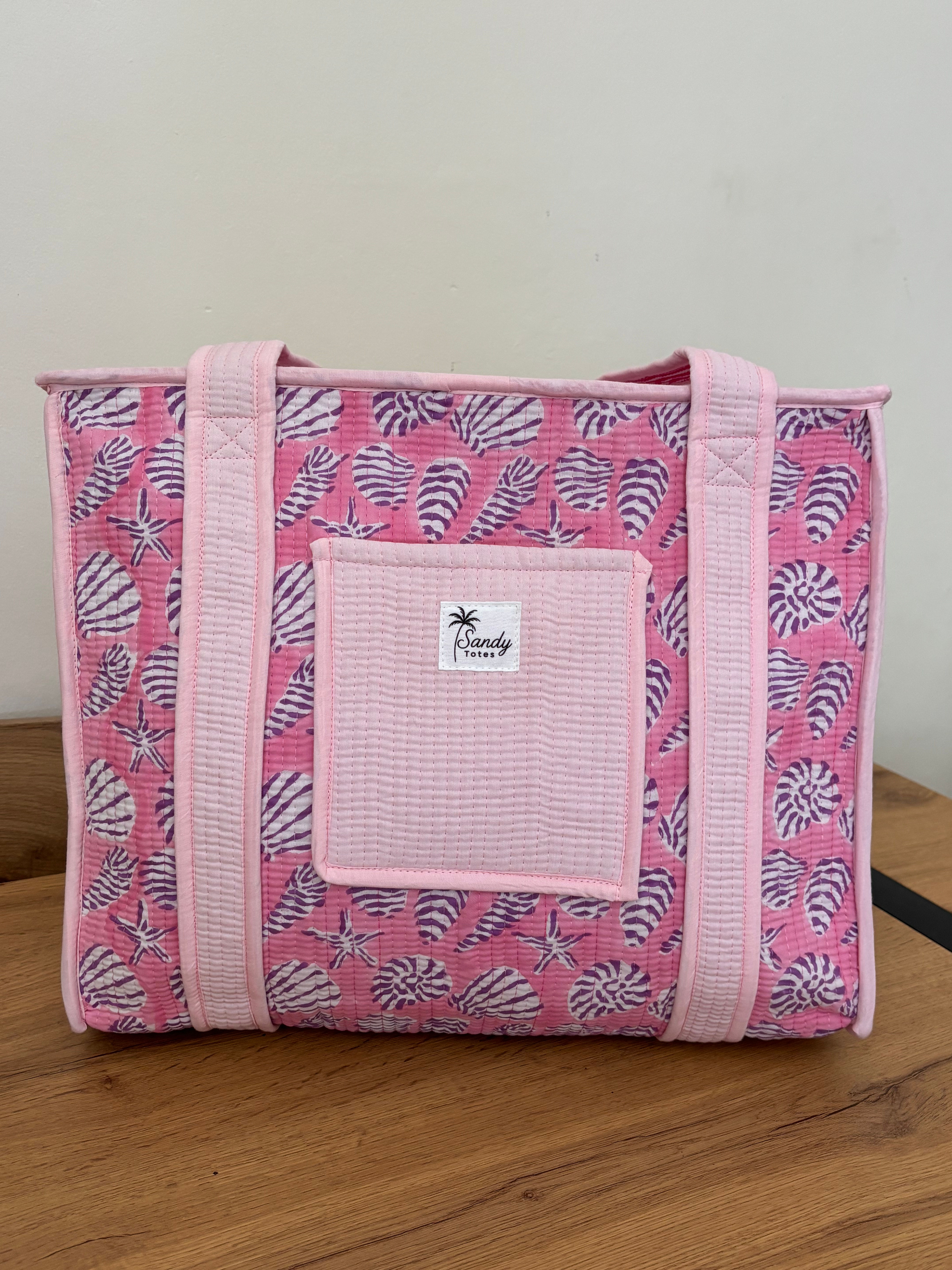Palm Beach Large Tote With Bottle Holder