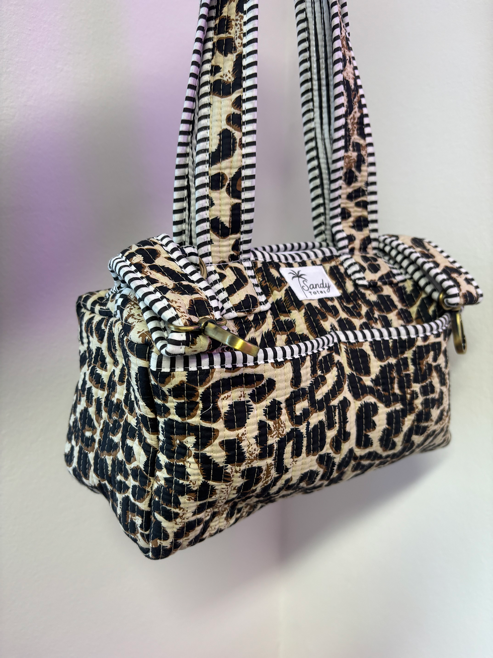 Thumbnail: Leopard Print Baby Change Bag With Pushchair Attachment