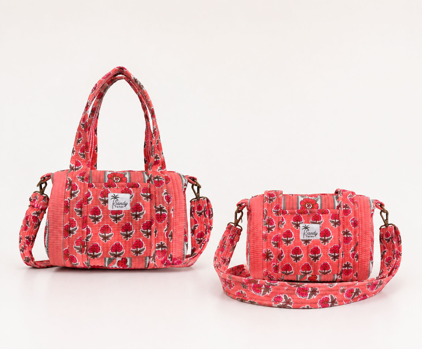 Coral Bloom Mini Duffel