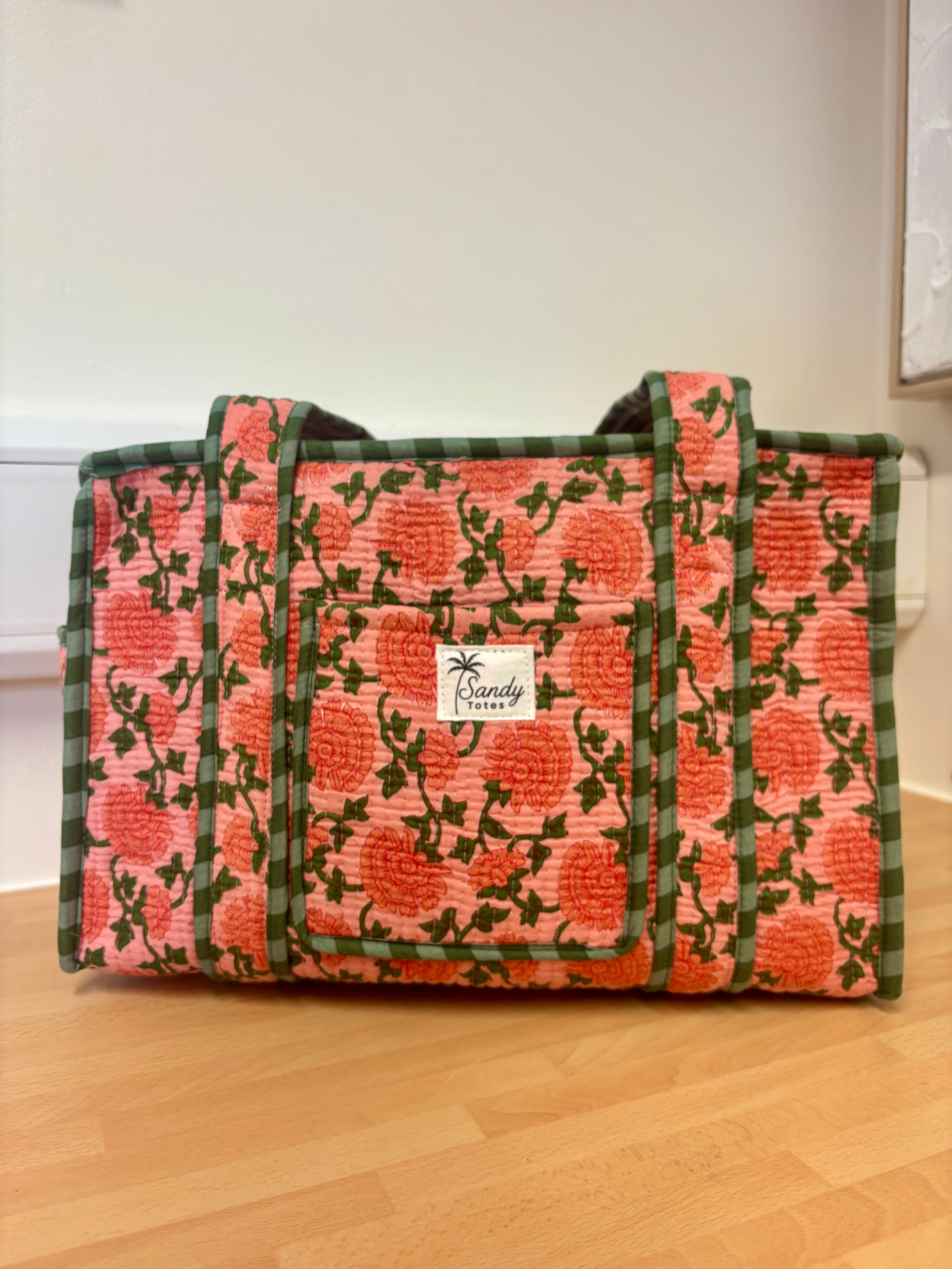 Bloom & Vine Midi Tote With Bottle Holder