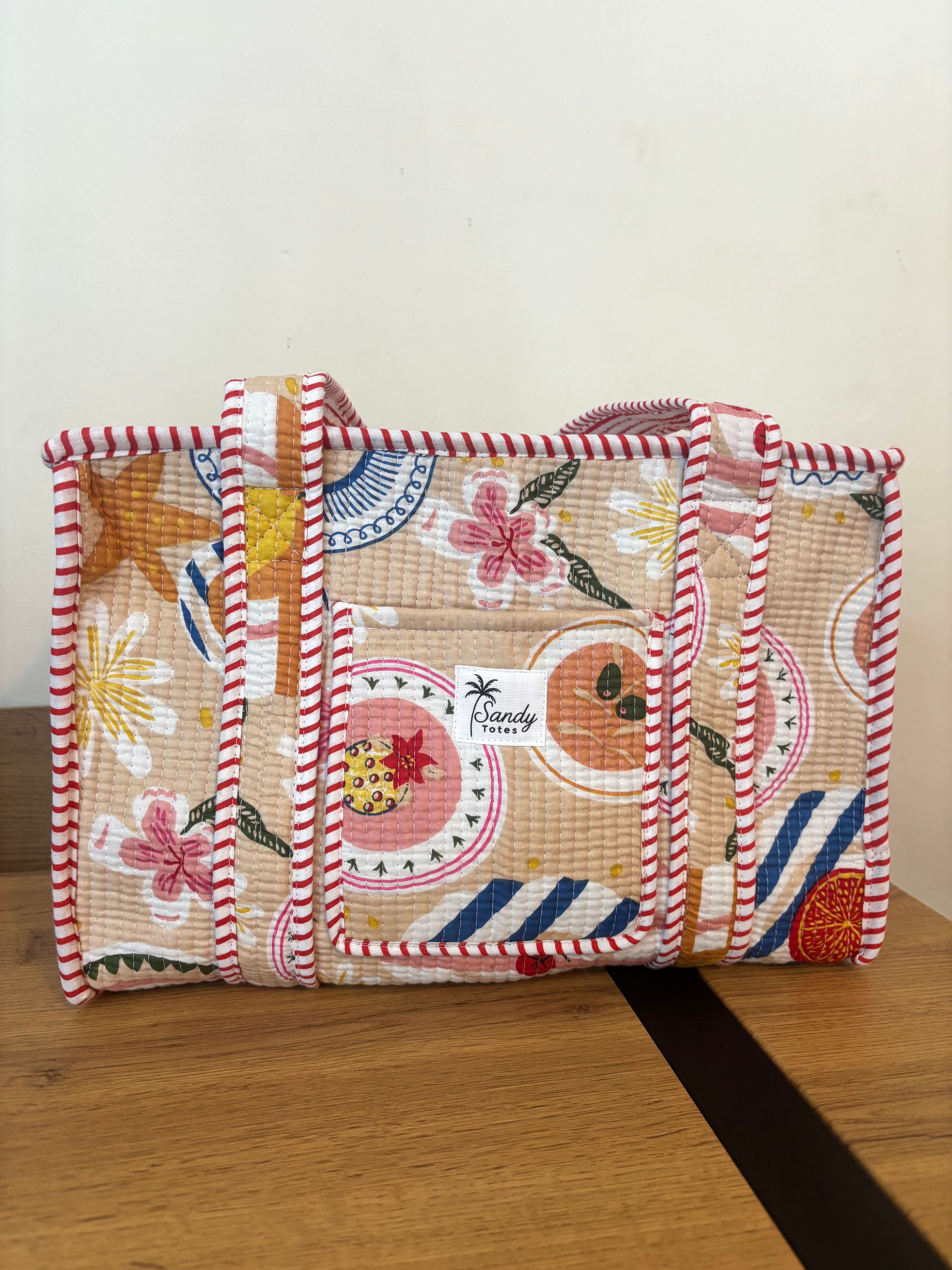 Capri Midi Tote With Bottle Holder