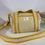 Thumbnail: Pinstripe Ochre Mini Duffel Bag With Detachable Cross Body Strap