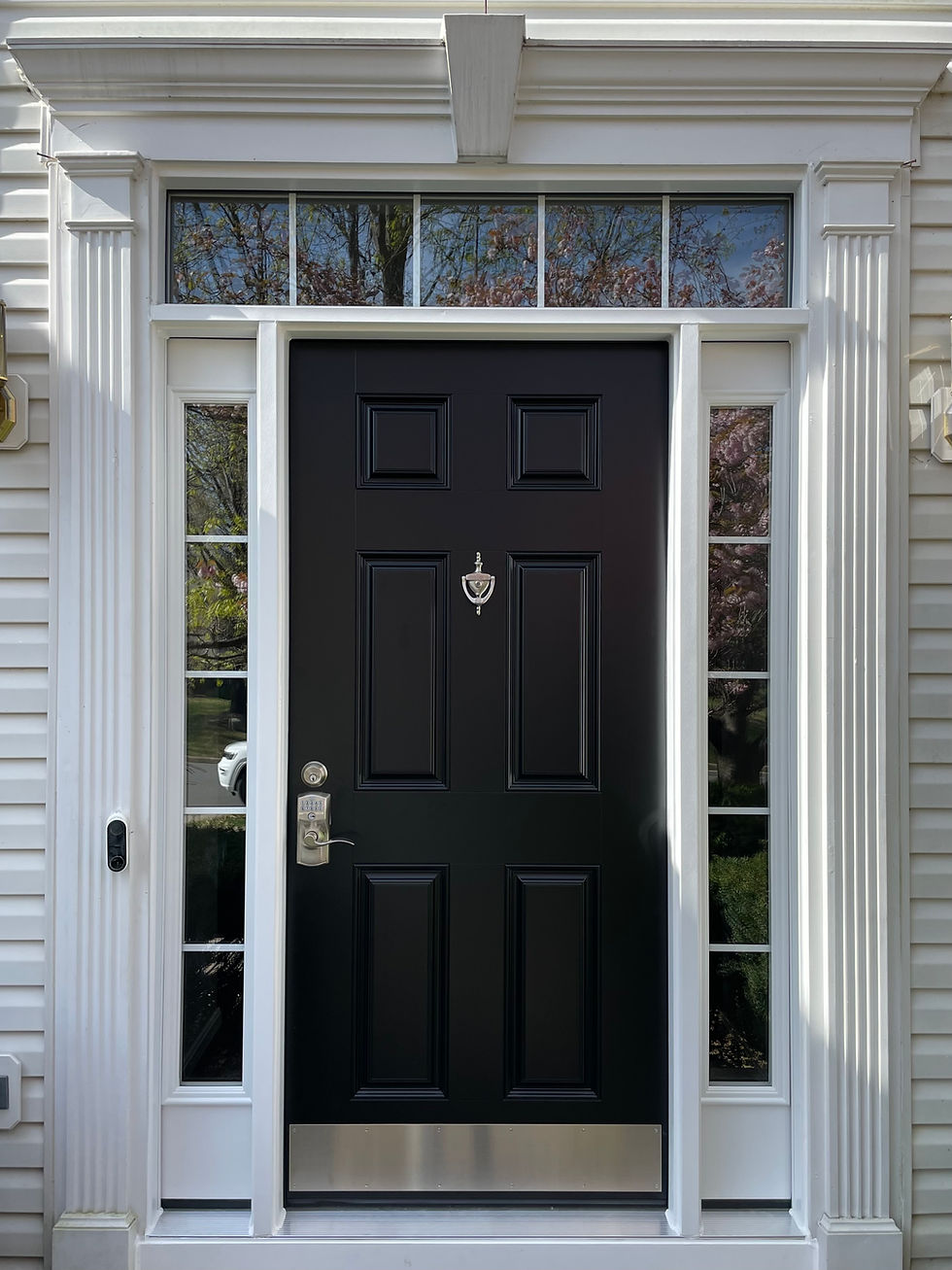 Provia Heritage Fiberglass Entry Door with Sidelites & Transom