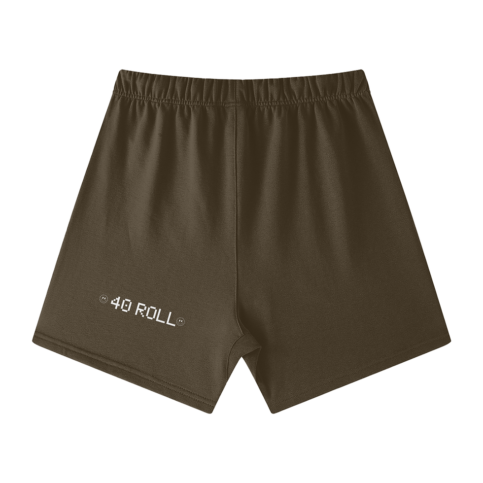 Thumbnail: Brown "40 ROLL" biker shorts