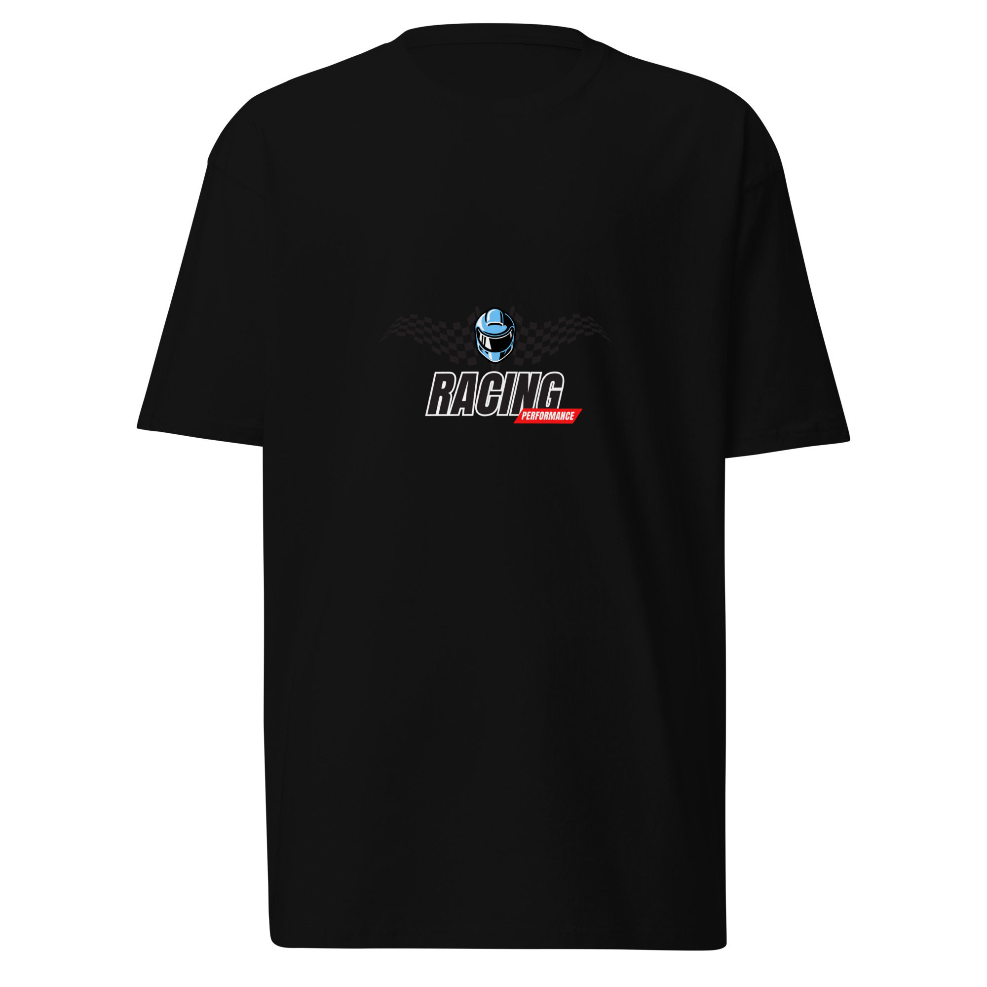 Black 'RACING' graphic tee