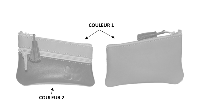 Miniature : Porte-Monnaie Bicolore Beige-Noir