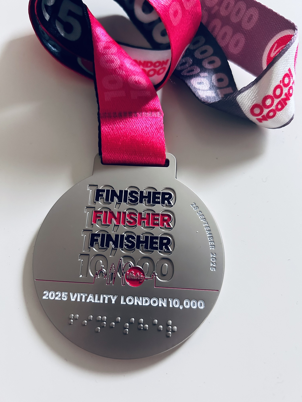 Vitality London 10,000 Finisher Medal