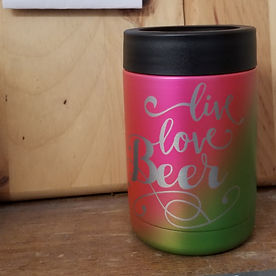 rtic koozie corkeypink anadized lime casper clear