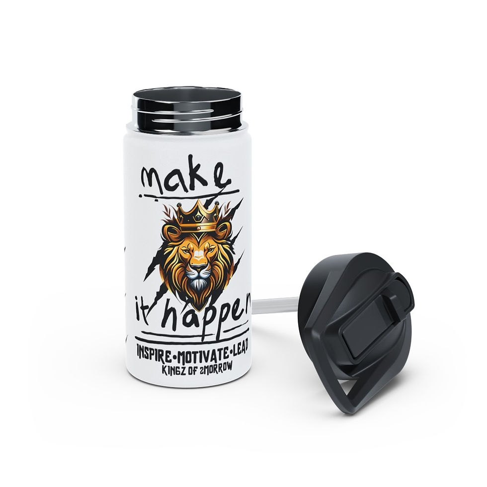Make it Happen Stainless Steel Water Bottle, Standard Lid