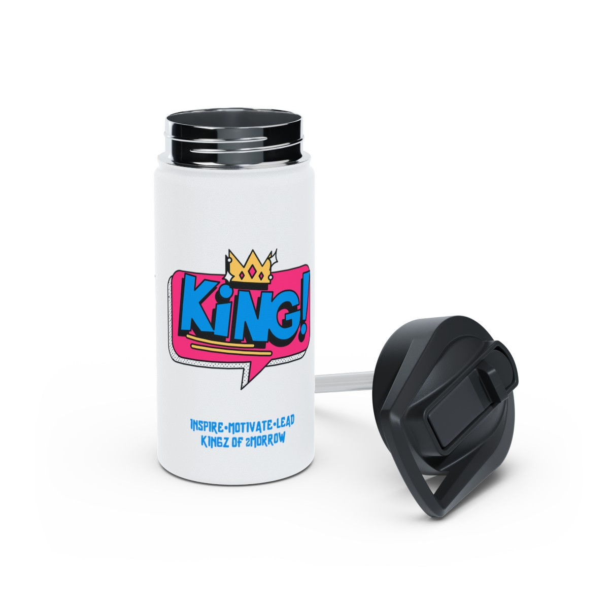 Always Kingin' Stainless Steel Water Bottle, Standard Lid