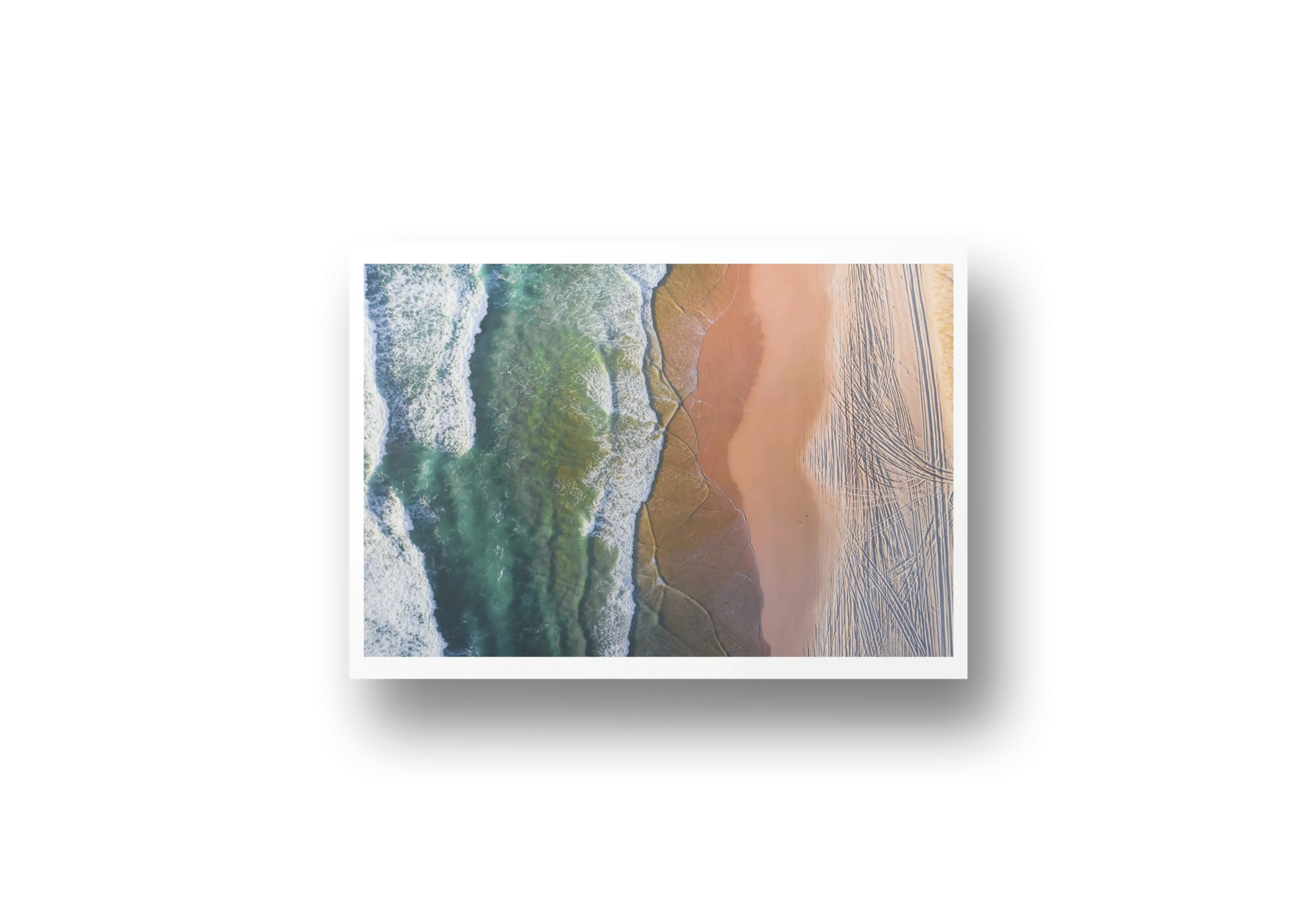 Aerial Ocean Shoreline Wall Art with Calming Coastal Photography
