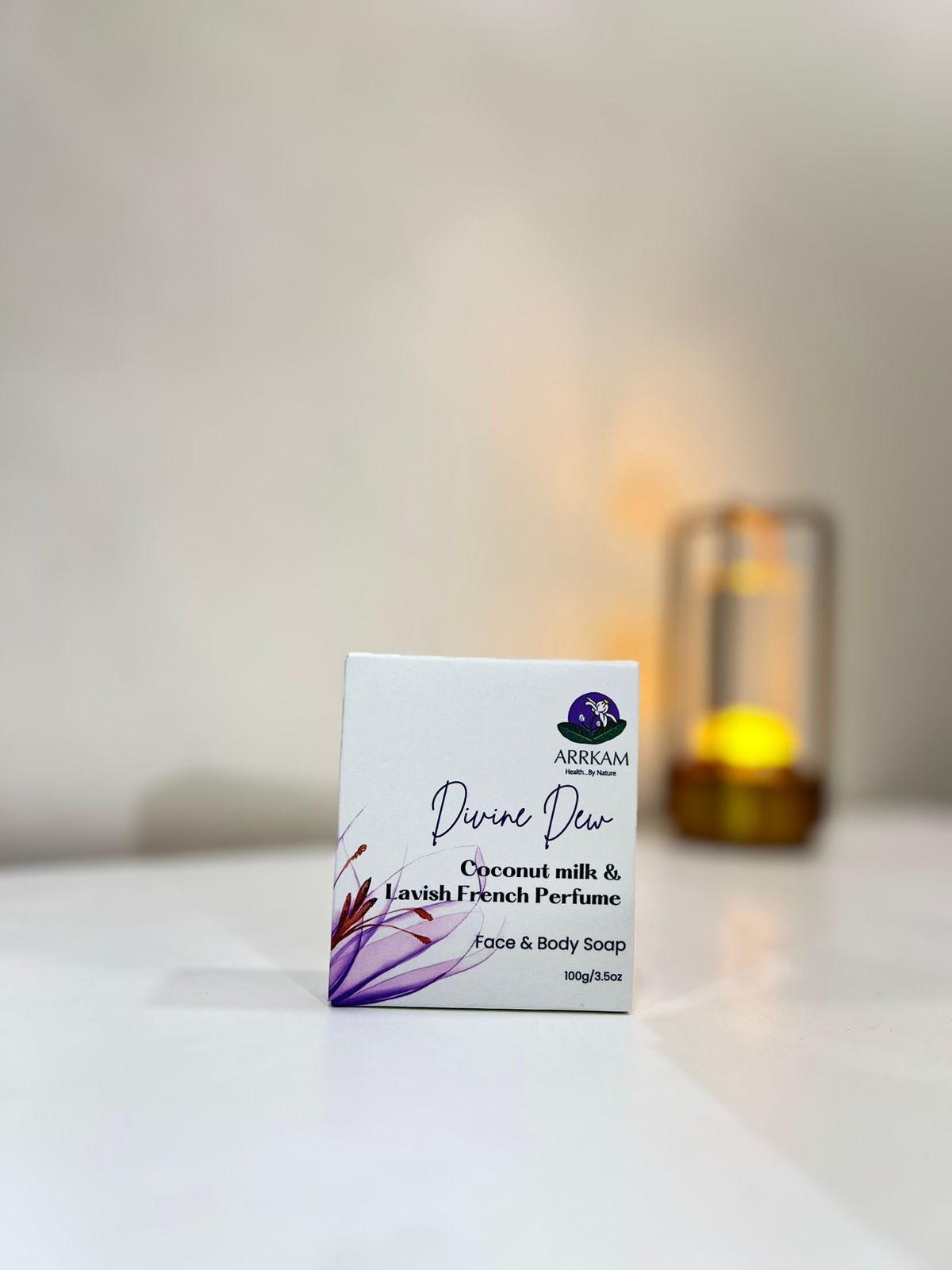 Arrkam Divine Dew – Coconut Milk & Lavish French Perfume Face & Body Soap (100g)