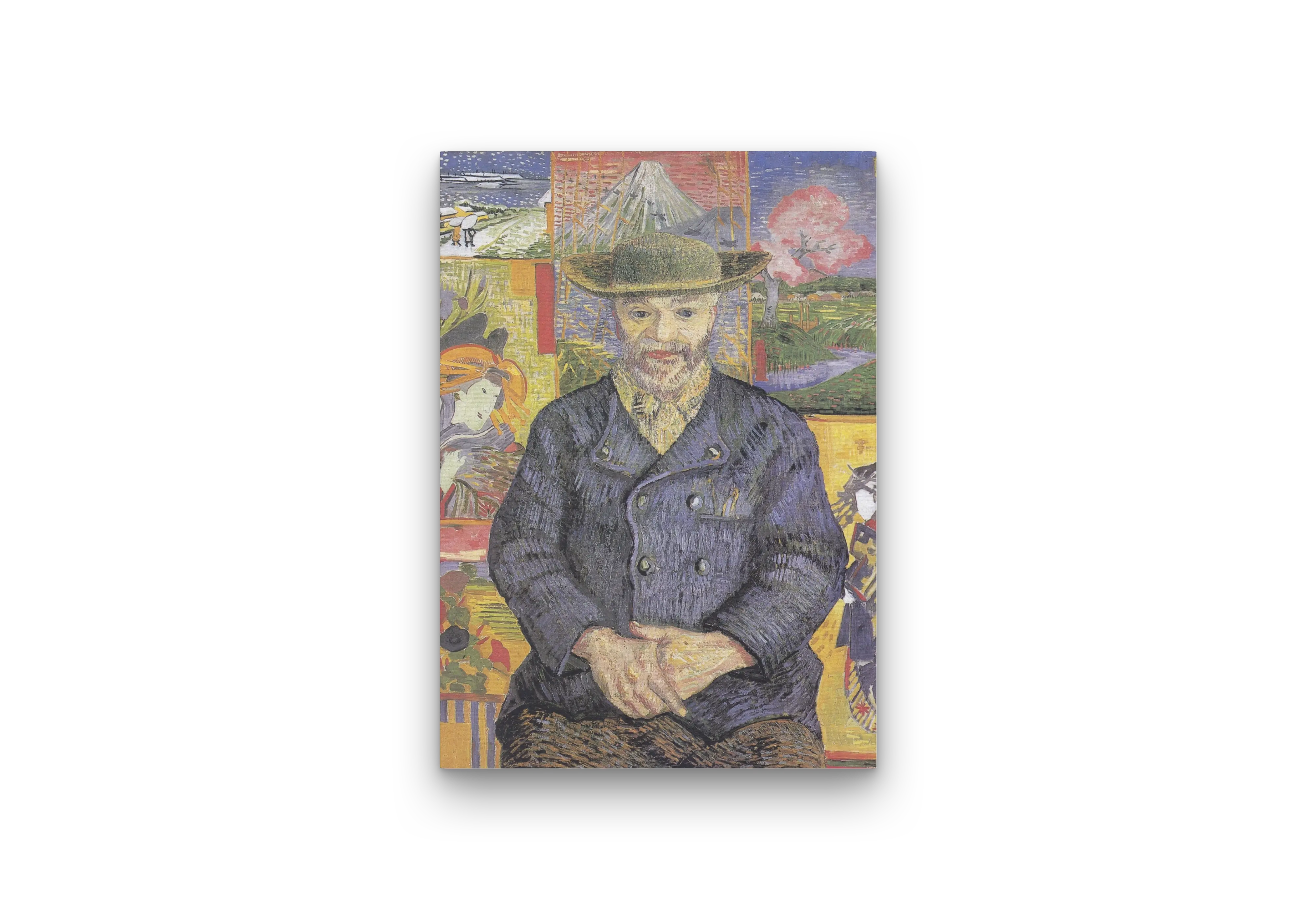 Portrait with Japanese Prints Canvas Wall Art by Van Gogh