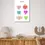 Thumbnail: Colorful Mood Hearts Illustration Wall Art Print Showing Emotions in Playful Sty