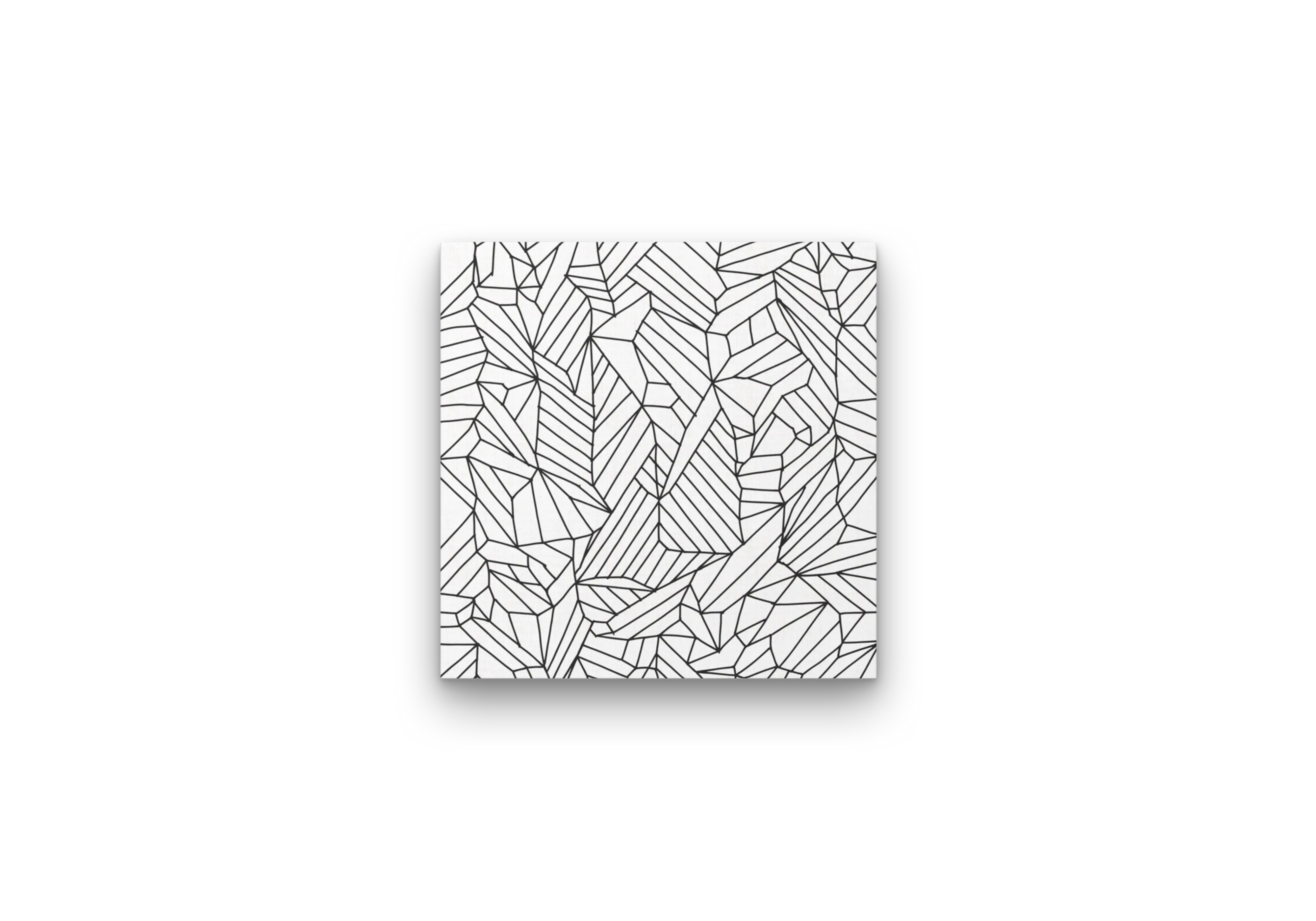 Geometric Path Mandala Art on Canvas 8x8 Modern Wall Accent