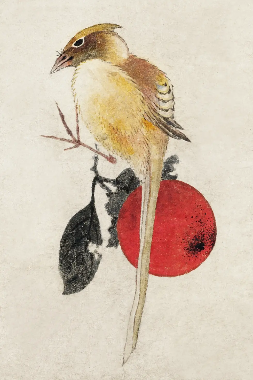 Thumbnail: Bird with Red Sun Japanese Print (c. 1834) – Katsushika Hokusai