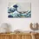 Thumbnail: Iconic Japanese Wave Wall Art with Dynamic Ocean Illustration