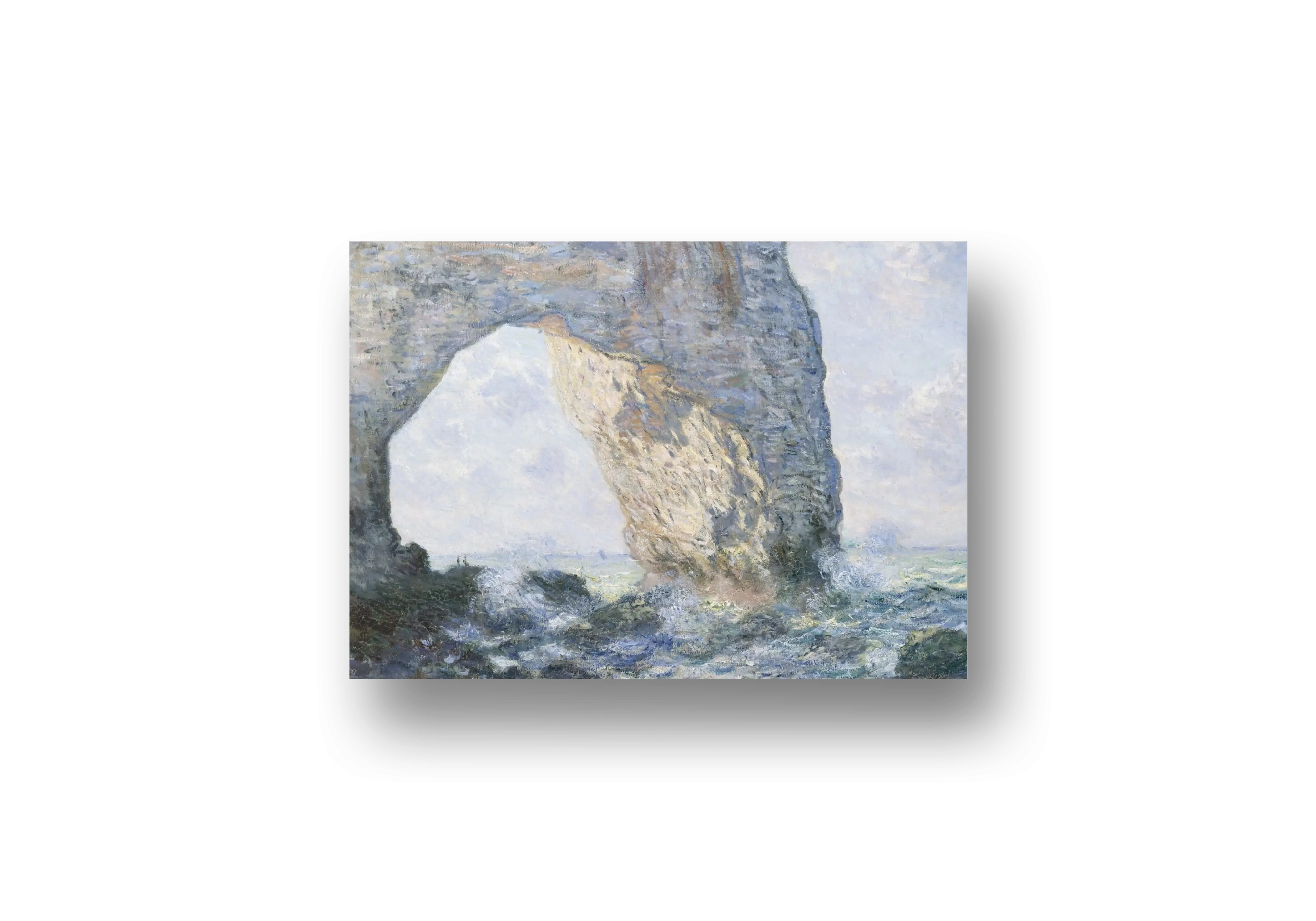 Claude Monet Coastal Arch Seascape Impressionist Canvas Wall Art Print