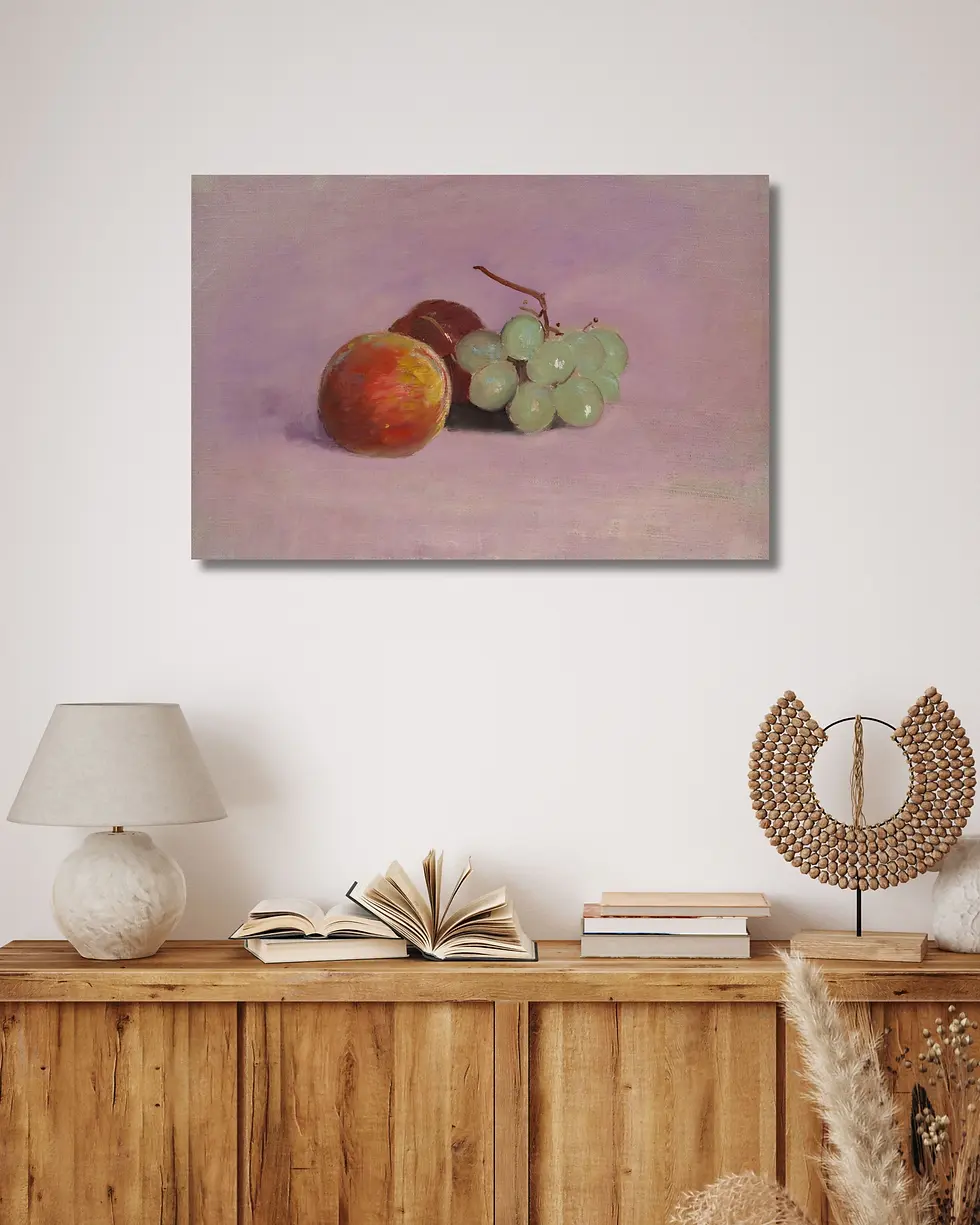 Thumbnail: Minimal Still Life Fruit Wall Art with Classic Painted Style
