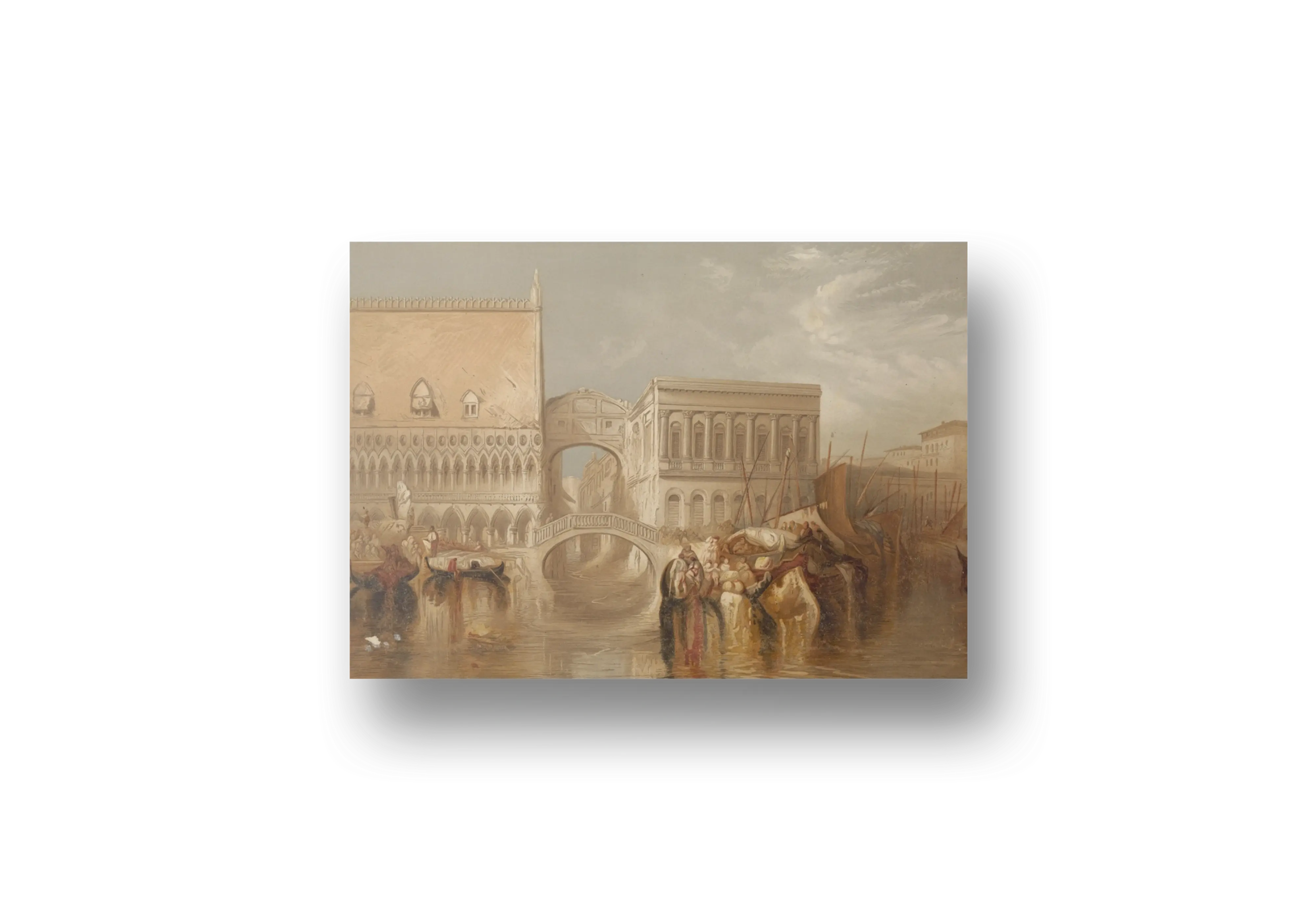 Venice Bridge of Sighs Historic Cityscape Canvas Print