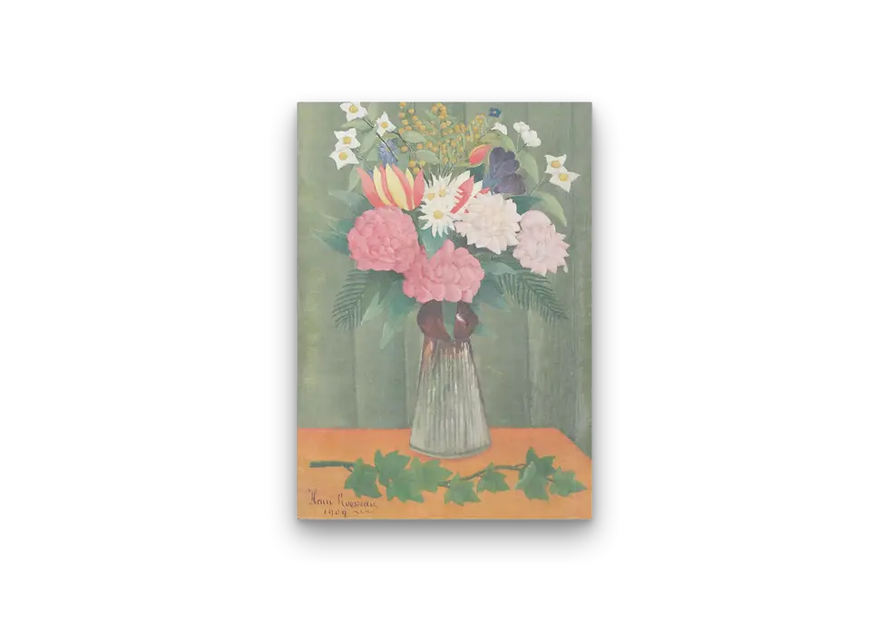 Thumbnail: Flowers in a Vase Still Life (1909) – henri rousseau