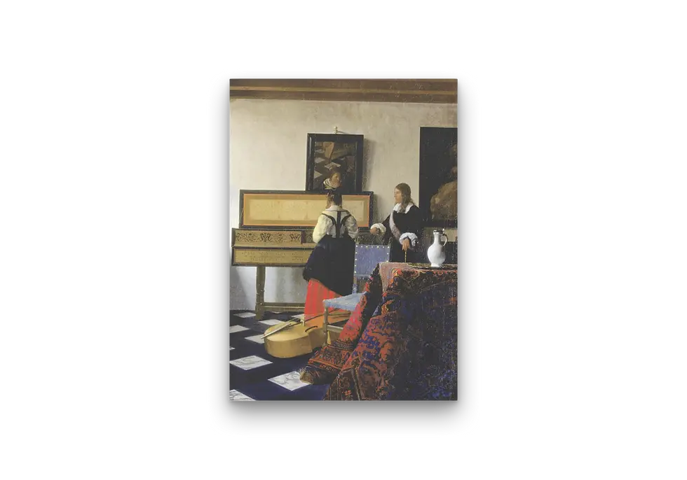 Thumbnail: The Music Lesson (c. 1662–65) Interior Scene – Johannes Vermeer