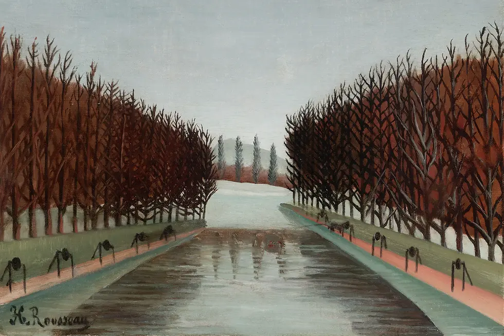 Thumbnail: Le Canal ca. 1905 Reflective Waterscape – henri rousseau