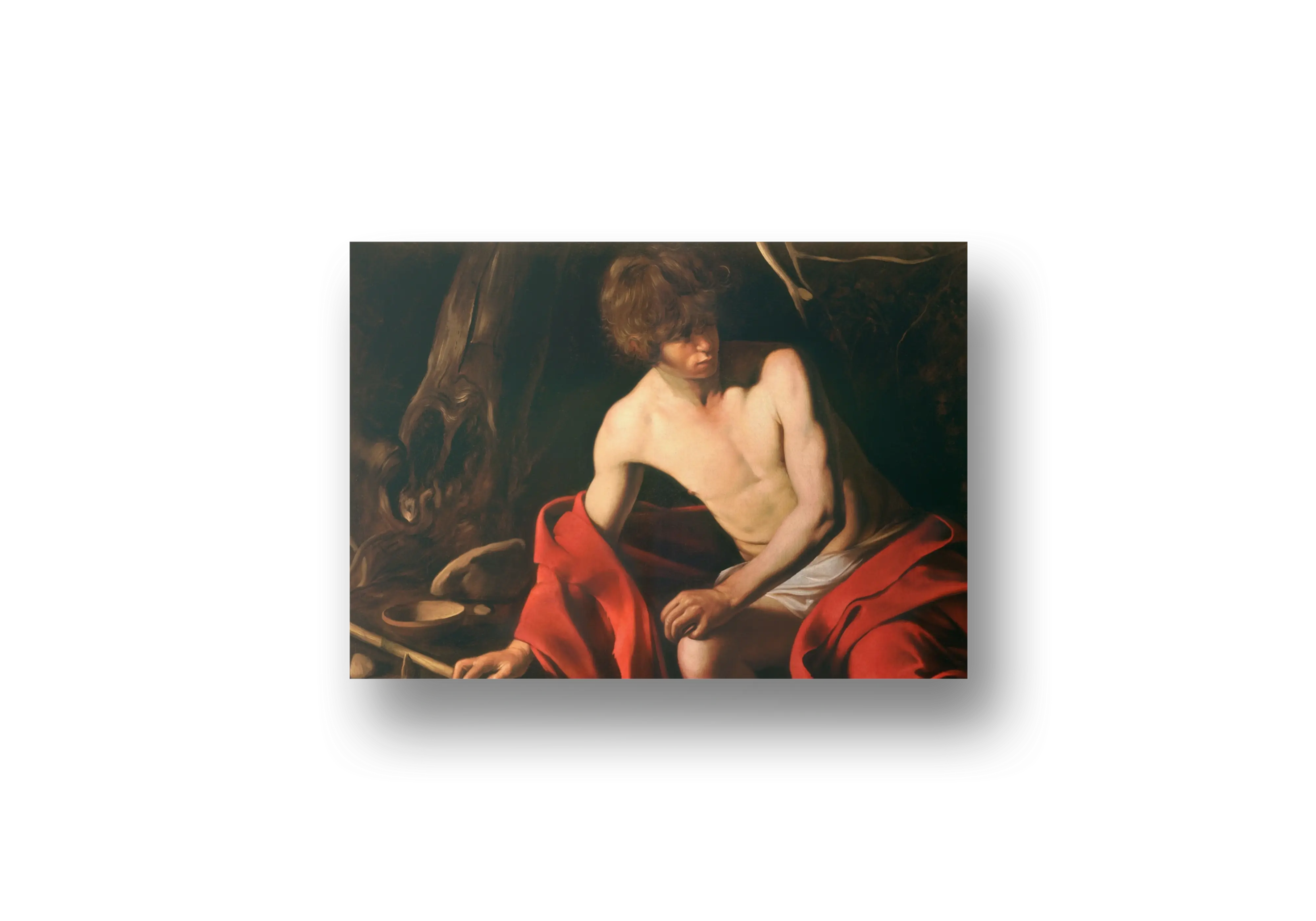 Saint John the Baptist (1603) by Caravaggio – Baroque Figure Canvas Print