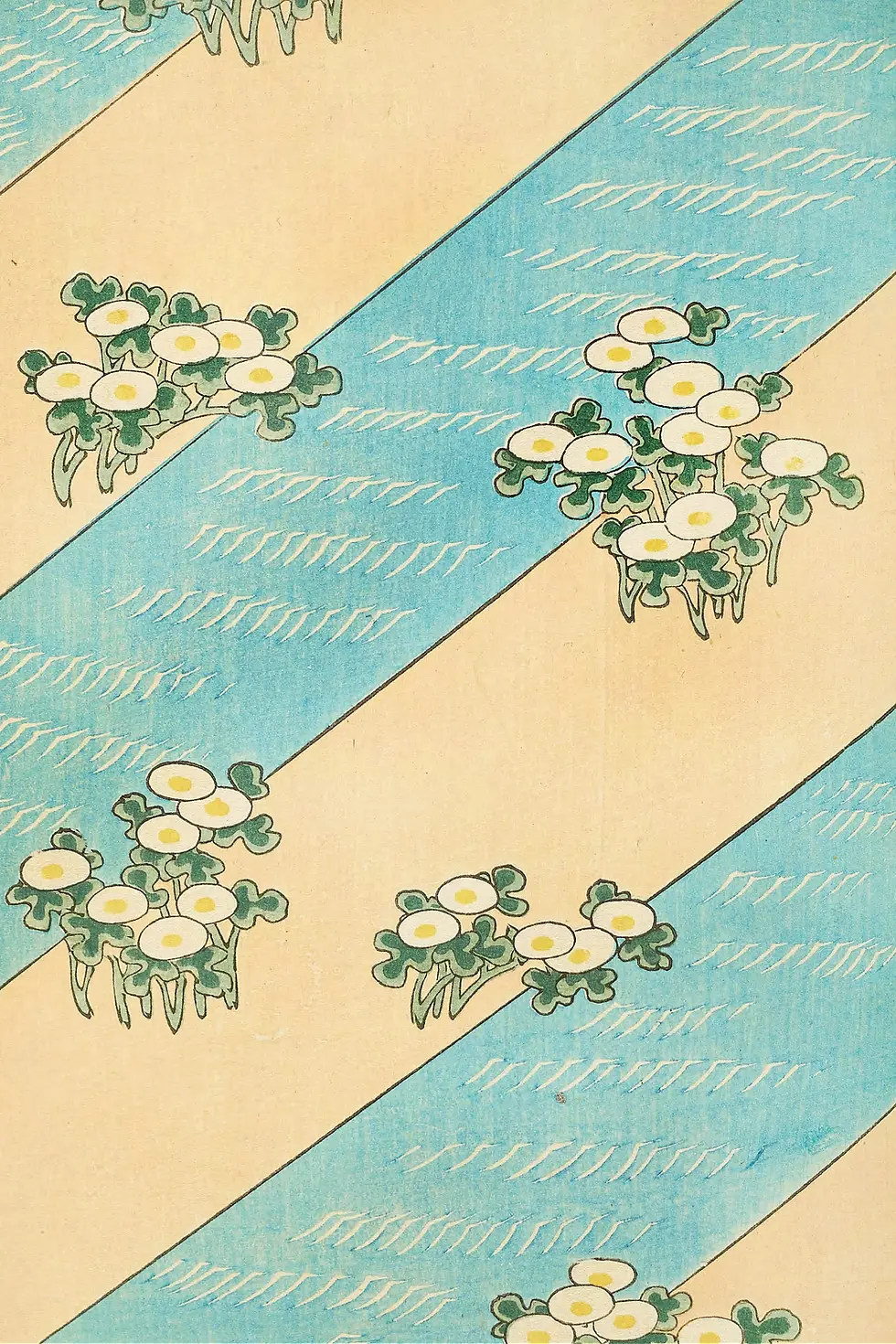 Thumbnail: Flowing River and White Blossoms Japanese Print 1901 – Korin Furuya