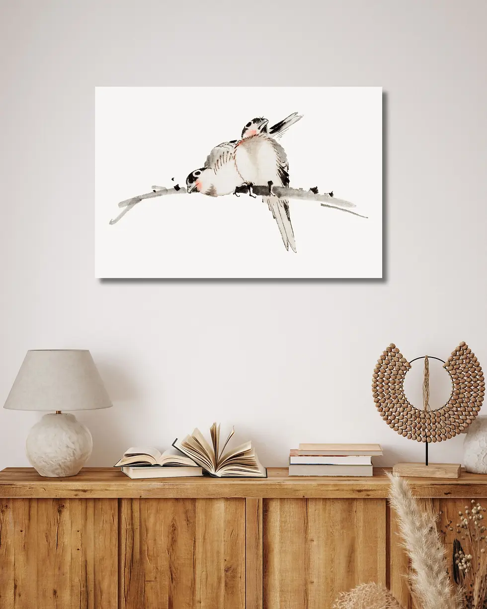 Thumbnail: Two Sparrows on Branch (c. 1834) – Katsushika Hokusai