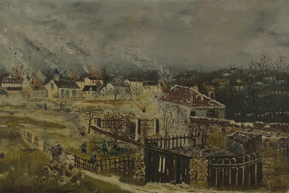 Thumbnail: Battle of Champigny War Scene (1882) – henri rousseau