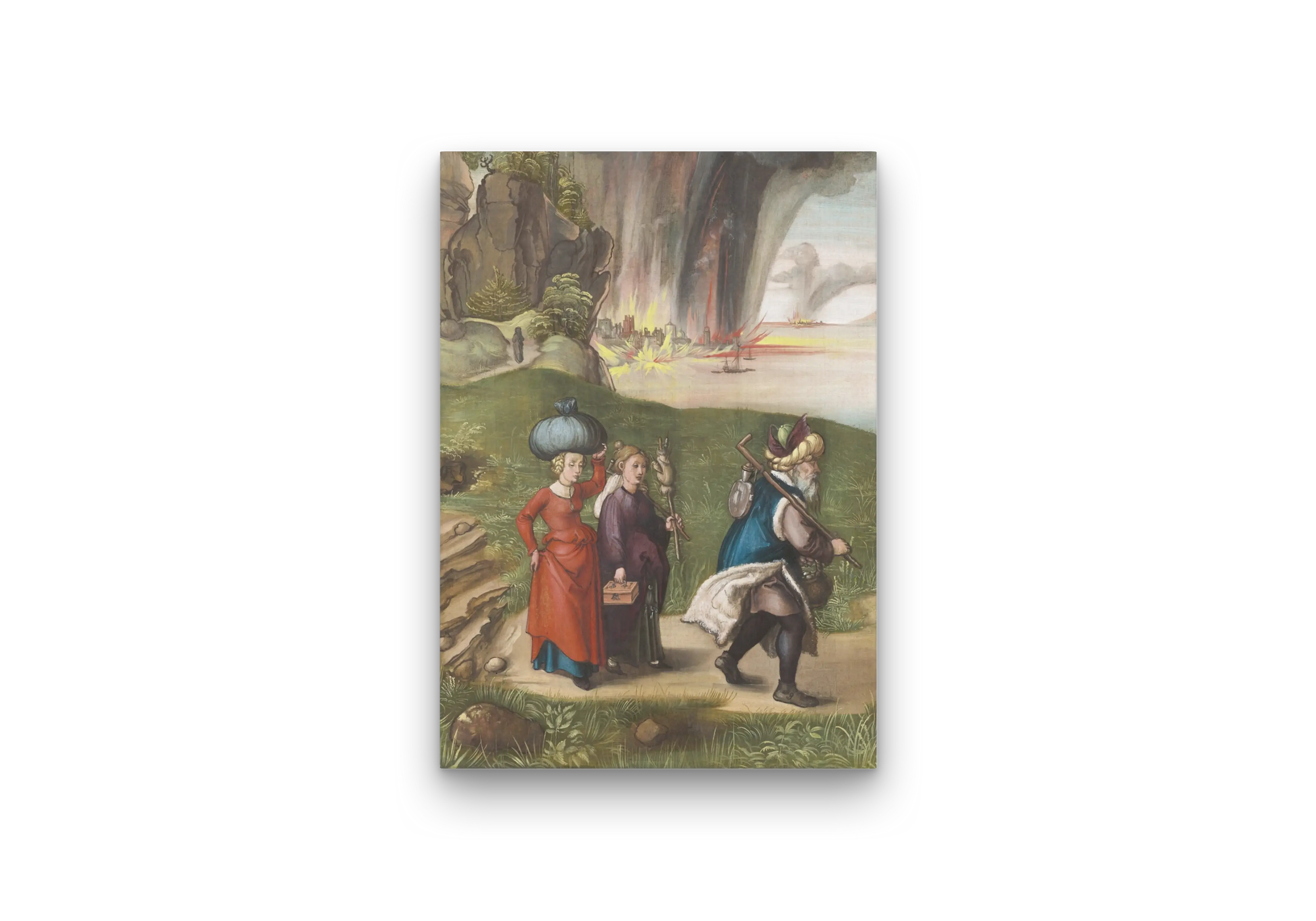 Lot and His Daughters Renaissance Canvas Print – Dramatic Classical Art Scene