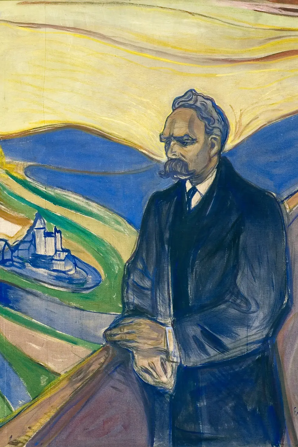 Thumbnail: Friedrich Nietzsche by Edvard Munch (1906) – Expressionist Portrait Print