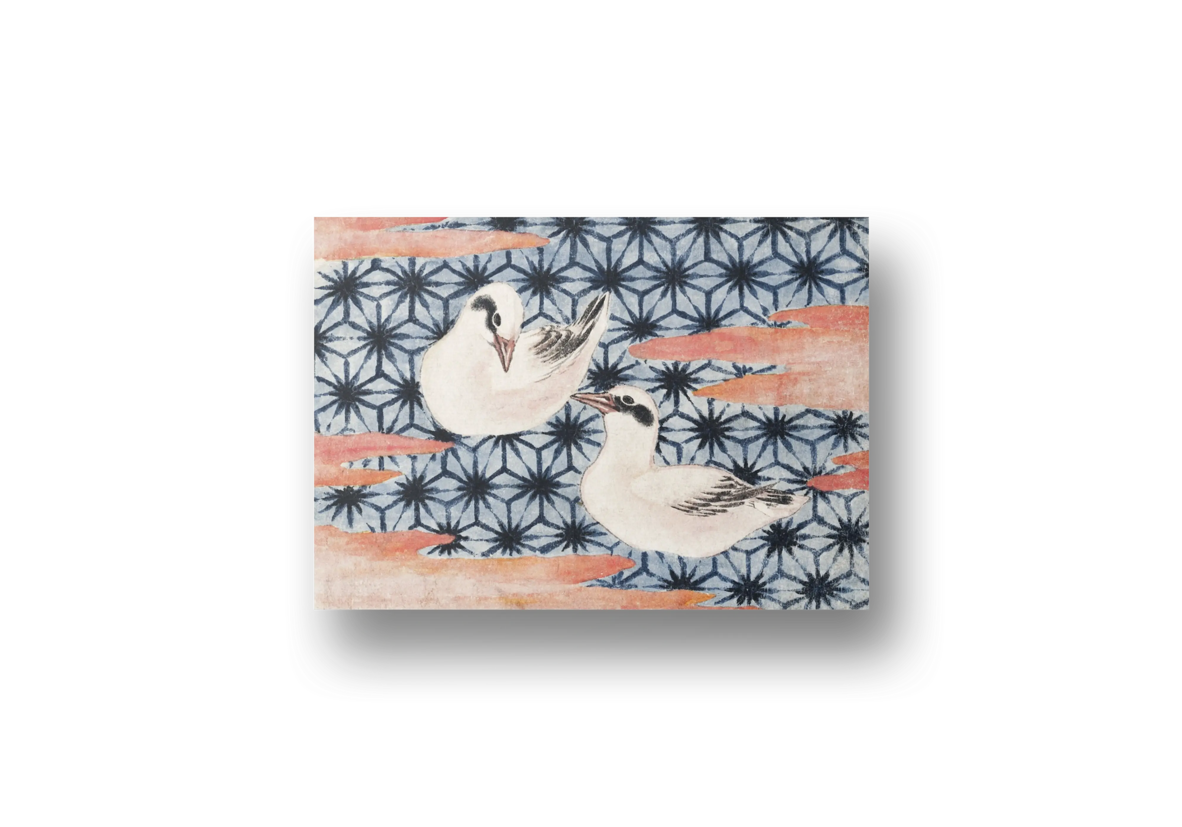 White Birds with Asanoha Pattern (c. 1830) – Katsushika Hokusai