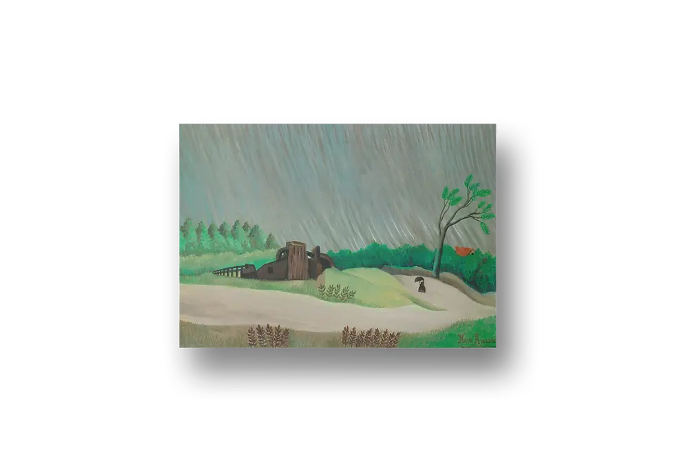 Thumbnail: Un Matin De Pluie (1896–1897) Naïve Landscape Print – henri rousseau